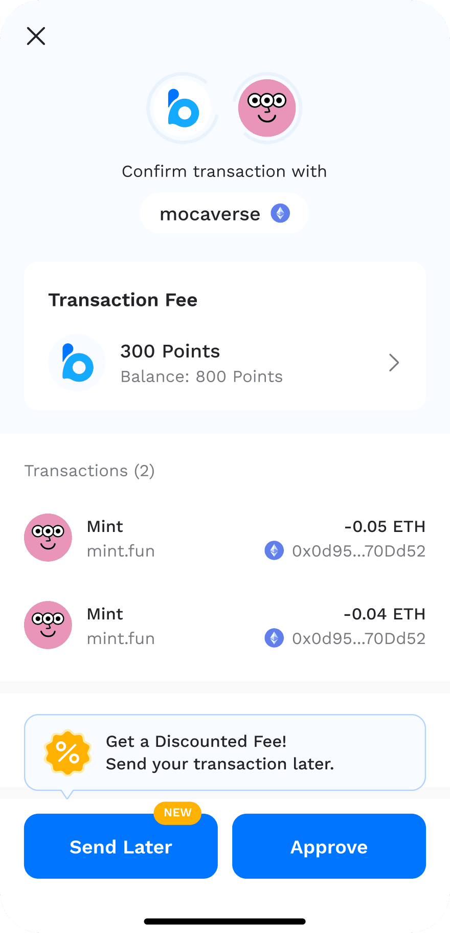 Blocto Confirm Transaction